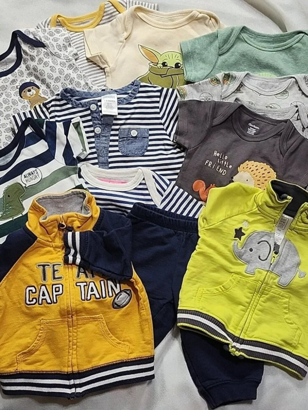 Graphic Onesies, Jackes and Pants - 12 Pieces - Size 0-3 M - Picture 1 of 1